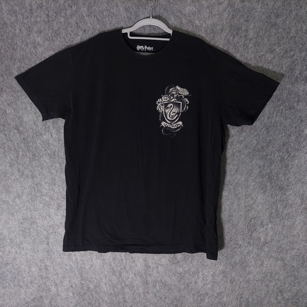 Harry Potter Women T-Shirt 2XL Black Goth Slytherin Crest Graphic Tee Shrewd - Picture 3 of 5